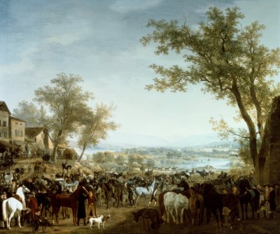 Hestemarked i Gaillard af Jacques Laurent Agasse