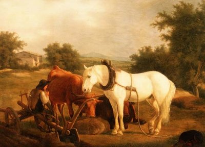 Plough-holdet hviler sig af Jacques Laurent Agasse