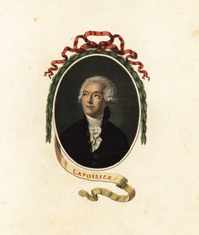 Antoine Lavoisier, fransk kemiker, økonom og adelsmand.1805 (gravering) af Jacques Louis (after) David