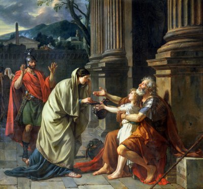 Belisarius tigger om almisser, 1781 af Jacques Louis David