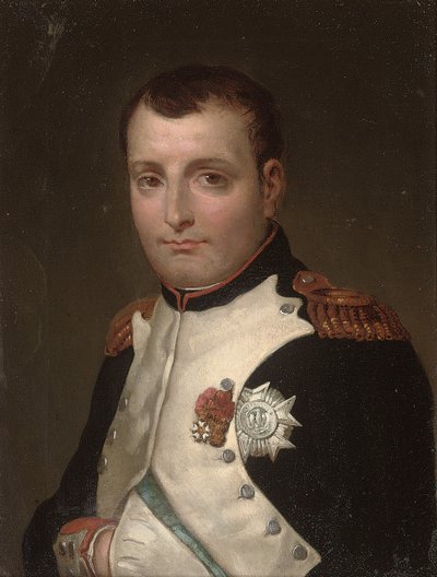 Detalje af Napoleon i hans arbejdsværelse i Tuileries-paladset af Jacques Louis David