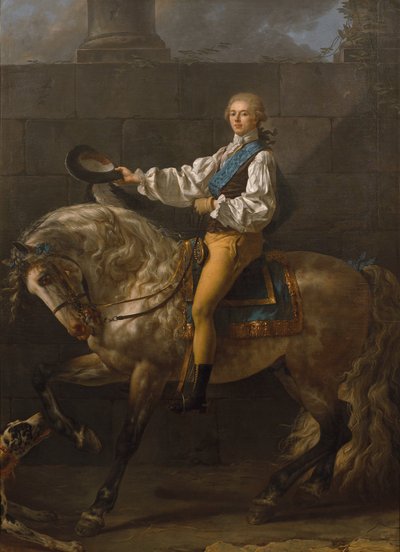 Rytterportræt af Stanisław Kostka Potocki af Jacques Louis David