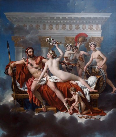 Fransk: Mars désarmé par Vénus Mars bliver afvæbnet af Venus af Jacques Louis David