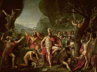 Leonidas ved Thermopylæ, 480 f.Kr af Jacques Louis David