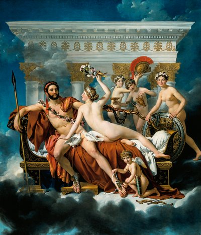 Mars afvæbnet af Venus og de tre nåder af Jacques Louis David