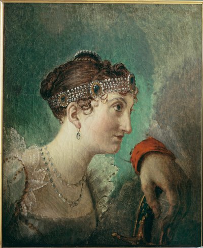 Mme Alexandre de la Rochefoucauld ... (olieskitse) af Jacques Louis David