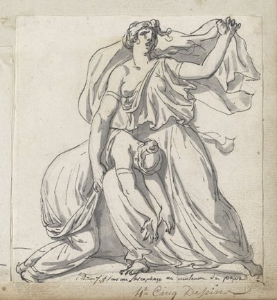 Niobe og hendes datter af Jacques Louis David