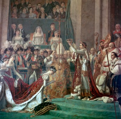 Maleri af Napoleon Buonaparte og kejserinde Josephine, 1700-tallet af Jacques Louis David
