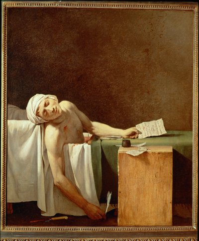 Paul Marat i sit bad (maleri på lærred) af Jacques Louis David