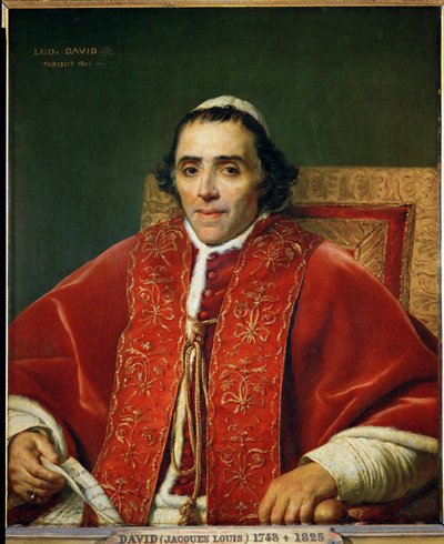 Pave Pius VII ... af Jacques Louis David