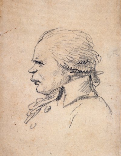 Ladet portræt af Danton (karikatur) af Jacques Louis David