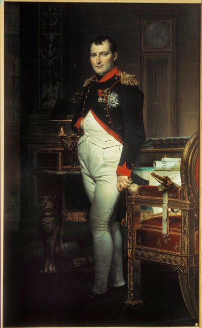 Portræt i fuld længde af Napoleon I (1769-1821) i hans arbejdsværelse på Tuilerierne Maleri af Jacques Louis David (1748-1825) 1812 Privat samling. af Jacques Louis David