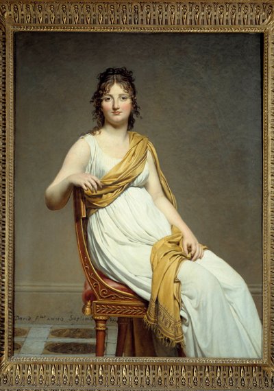 Portræt af Madame Raymond Verninac (1780-1827) Søster til Eugene Delacroix Maleri af Jacques Louis David (1748-1825) 1799 Søn. 1,45 x 1,12 m. Musee du Louvre, Paris - Portræt af Madame Raymond de Verninac (1780-1827), søster til Eugene Delacroix. Paintin af Jacques Louis David