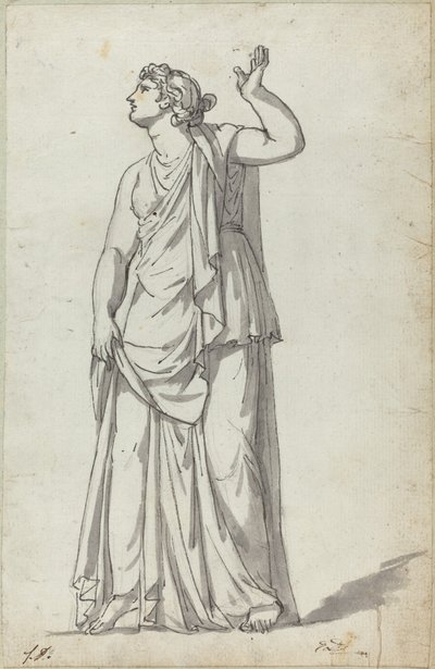 Romersk statue af en muse (Anchyrrhoe) af Jacques Louis David