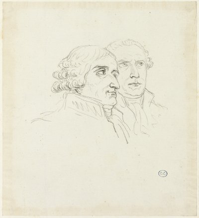 Studier til fordeling af ørne: Archi-Chancelier, Cambacérés og Archi-Trescrier, Lebrun af Jacques Louis David
