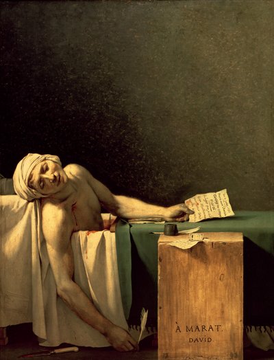 Marats død af Jacques Louis David