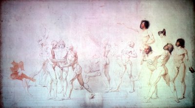 Eden på tennisbanen, 1791. af Jacques Louis David
