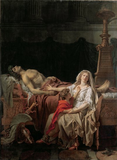 The Pain of Andromache, 1783 af Jacques Louis David
