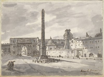 Piazza del Popolo af Jacques Louis David