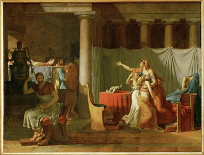 Liktorerne bringer Brutus ligene af hans døde sønner ... af Jacques Louis David
