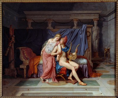 Kærligheden til Paris og Helene. Maleri af Jacques Louis David (1748-1825) af Jacques Louis David