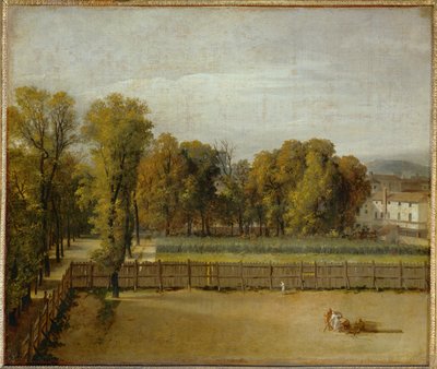 Udsigt over Jardin du Luxembourg i Paris ... af Jacques Louis David
