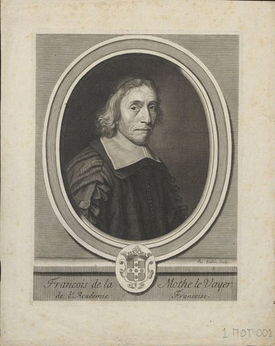 Portræt af Francois de La Mothe le Vayer 1588-1672, ca. 1695 af Jacques Lubin