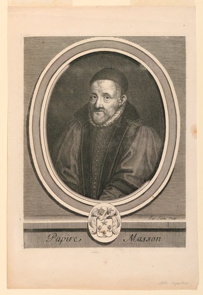 Portræt af Papire Masson (1544-1611) af Jacques Lubin