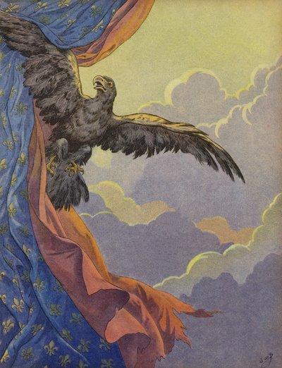 En ørn svæver op i himlen af Jacques Marie Gaston Onfray de Breville (Job)