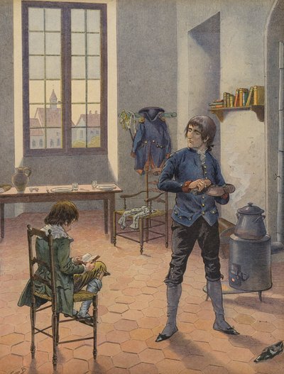 Napoleon Bonaparte i Auxonne af Jacques Marie Gaston Onfray de Breville (Job)
