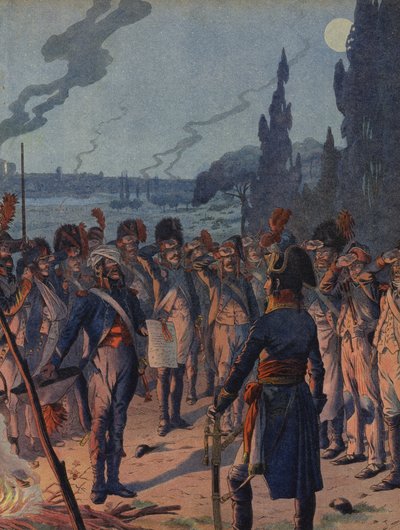 Aftenen for slaget ved Lodi af Jacques Marie Gaston Onfray de Breville (Job)