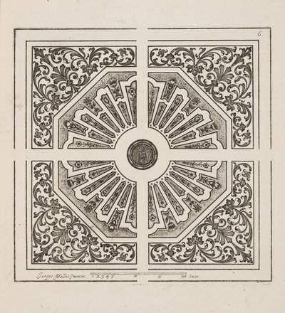 Design for Parterre, fra Theatre des Plans et Jardinages, pub.1652 (gravering) af Jacques Mollet