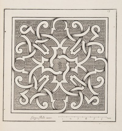 Design for Parterre, fra Theatre des Plans et Jardinages, pub.1652 af Jacques Mollet