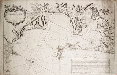 Hydrografisk kort over Cadiz-bugten af Jacques Nicolas Bellin