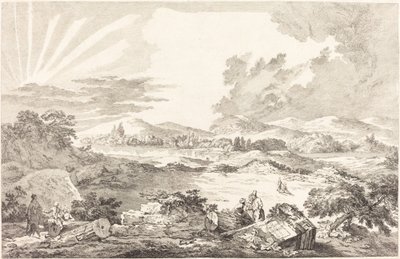 Vejen, Athen af Jacques Philippe LeBas after Julien David Le Roy