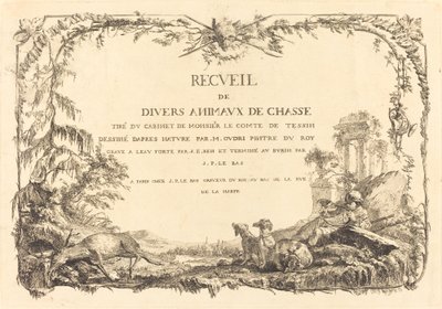 Titel side af Jacques Philippe Le Bas and Jean Eric Rehn after Jean Baptiste Oudry