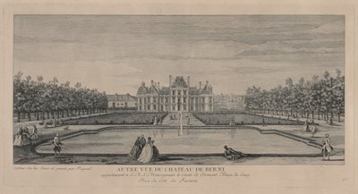 Chateau of Berny fra haven af Jacques Rigaud