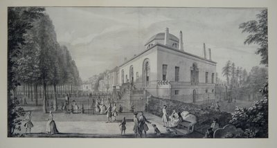 Lord Burlingtons neo-Palladian Villa i Chiswick og Jacobean House (pen og blæk med vask på papir) af Jacques Rigaud