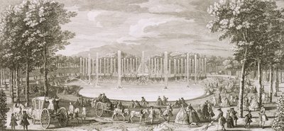 Udsigt over Neptun-fontænen, Versailles af Jacques Rigaud