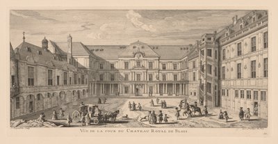 Udsigt over gården til Château de Blois. af Jacques Rigaud