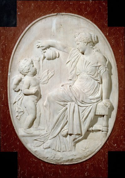 Monument til hjertet af Louis XIII: de fire kardinaldyder. Afholdenhed. Dekorelement fra Louis XIII