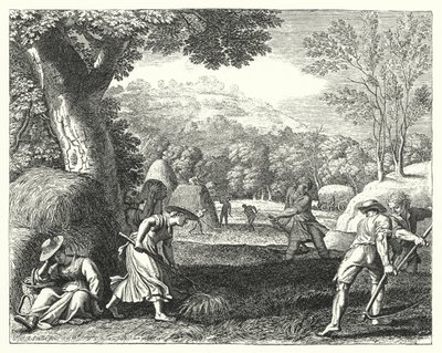 Høstscene (gravering) af Jacques Stella