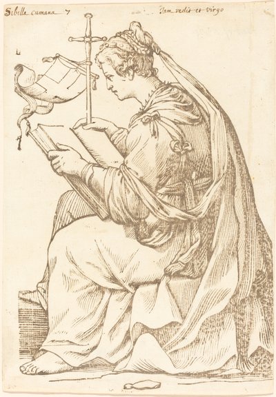Cumana Sibylla af Jacques Stella