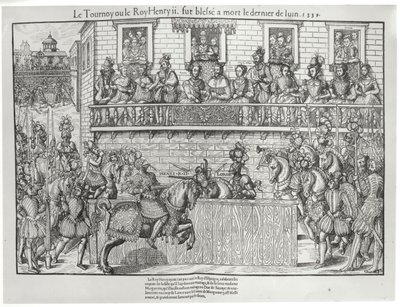 Turnering hvor Henri II modtog et dødeligt sår, 30. juni 1559 af Jacques Tortorel