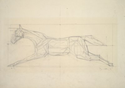 Jockey Series, nr. 2 (hest set fra siden) af Jacques Villon