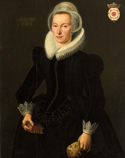 Portræt af Grietje Adriaensdr Grootes (1588-1624) af Jacques Waben (attributed to)