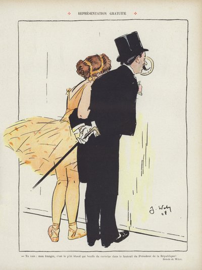 Illustration til Le Rire (farvelitografi) af Jacques Wely