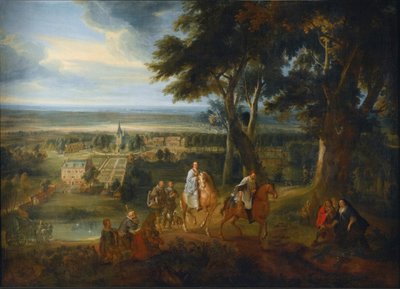 Rudolf af Habsburg overdrager sin hest til en præst, der uddeler viaticum, ca. 1613-86 (olie på lærred) af Jacques d