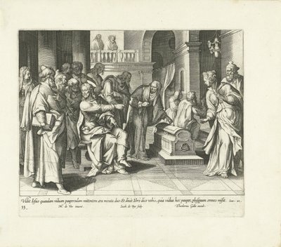Den fattige enkes gavmildhed Vita, passio et resvrrectio Iesv Christi (serietitel) Kristi liv, lidenskab og opstandelse (serietitel) af Jacques de Bie