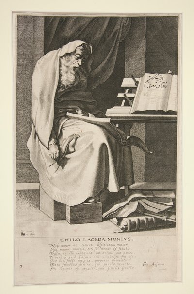 Chilo Lacedaemonius, #3 fra serien The Seven Wise Men of Greece af Jacques de Gheyn III